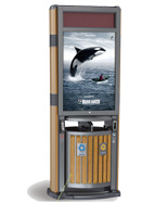 萬德福鋼木廣告垃圾桶(全能型)HT-WDF031