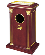 羅馬柱皮紋酒店垃圾桶HT-SN069