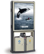 德瀾仕鋼制分類廣告垃圾桶(基本型)HT-WDF104