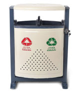 高仿萬德福鋼制垃圾桶HT-GZ7870