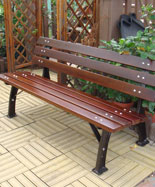 有靠背鑄鐵腳室外休閑椅HT-XXY394