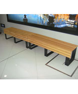 無(wú)靠背可加長(zhǎng)型防腐木休閑椅HT-XXY416