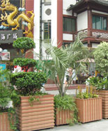 街道廣場綠化帶防腐木花箱HT-HX130