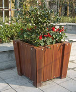 木紋色戶外防腐木花箱花盆HT-XH140
