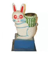 卡通兔子玻璃鋼垃圾桶HT-BLG2520