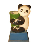 熊貓造型玻璃鋼戶外垃圾桶HT-BLG2530