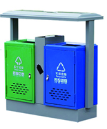 新款市政街道鋼制分類垃圾桶HT-GZ001