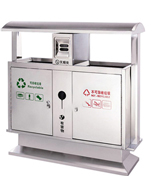 戶外不銹鋼分類垃圾箱HT-BXG1080