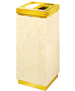 全石金蓋座地大理石垃圾桶HT-SN009