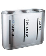 圓形三分類不銹鋼果皮箱HT-BXG1580