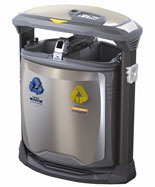 德瀾仕拉絲不銹鋼分類垃圾桶HT-WDF8888