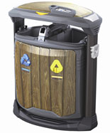 萬德福木紋鋼木垃圾桶HT-WDF9999