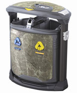 萬德福大理石紋鋼木垃圾桶HT-WDF100