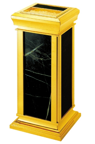 皇家座地鈦金大理石垃圾桶