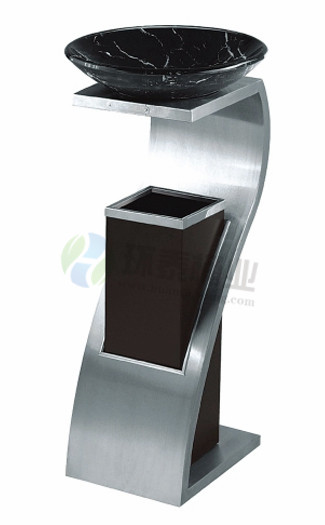 玻璃蓋新概念座地電梯口垃圾桶