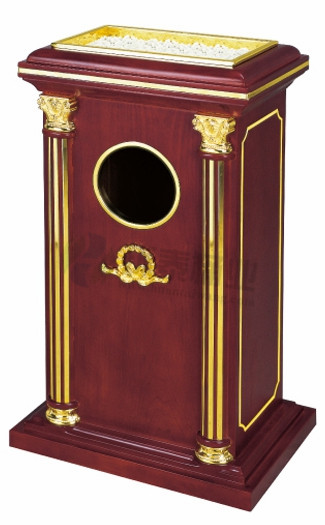 羅馬柱皮紋酒店垃圾桶