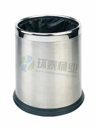 圓形雙層不銹鋼室內垃圾桶