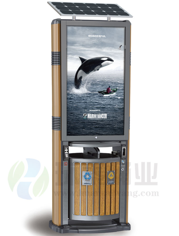 新款德瀾仕廣告垃圾桶