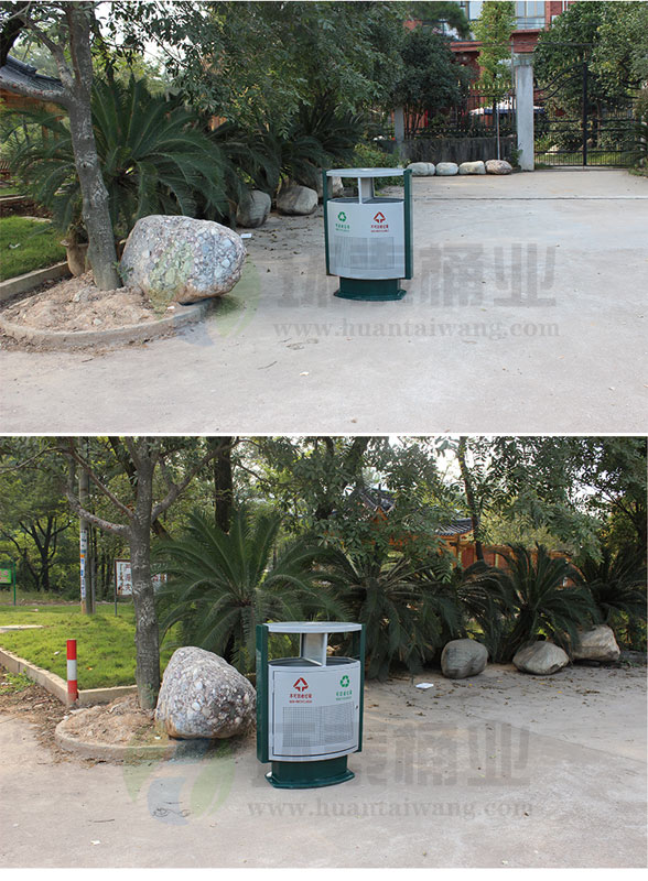 街道鋼制分類垃圾桶