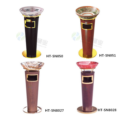 寶鼎座地皮革面垃圾桶