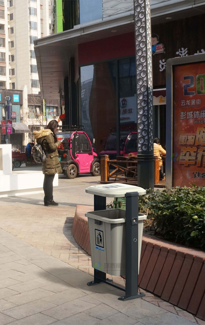 萬德福單桶戶外塑料垃圾桶