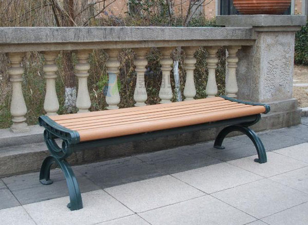 無靠背戶外塑木園林椅子