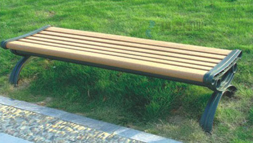 無靠背戶外塑木園林椅