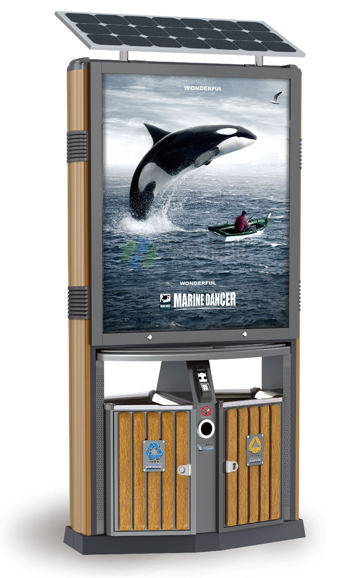 萬德福鋼木戶外垃圾桶