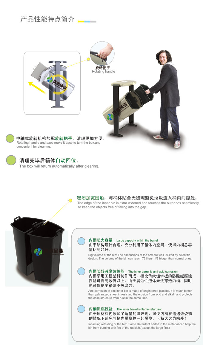 萬德福搖擺式分類垃圾桶 萬德福搖擺式分類垃圾桶