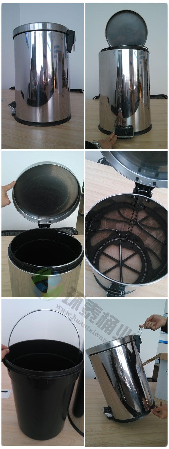 8L不銹鋼腳踏式室內(nèi)垃圾桶