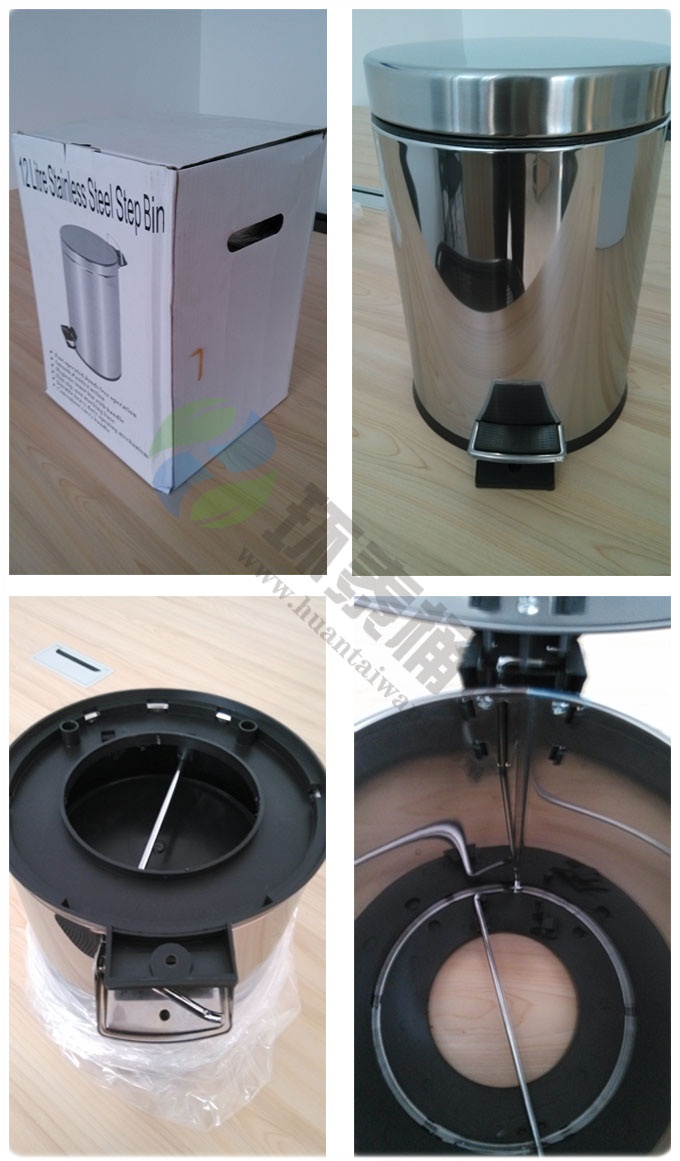 8L不銹鋼腳踏式室內(nèi)垃圾桶