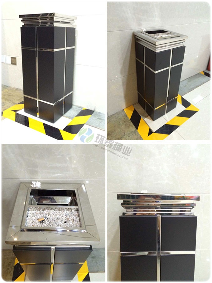 室內(nèi)正方形不銹鋼垃圾桶