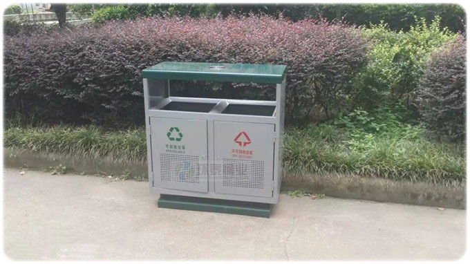 座地式分類沖孔鋼制垃圾筒