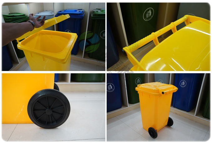 240L黃色醫(yī)療塑料垃圾桶