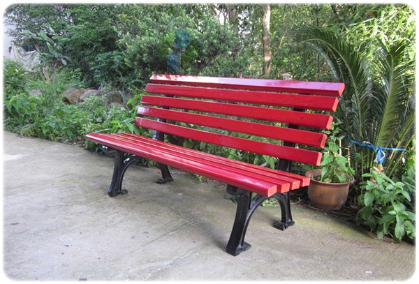 室外有靠背戶外防腐木休閑椅