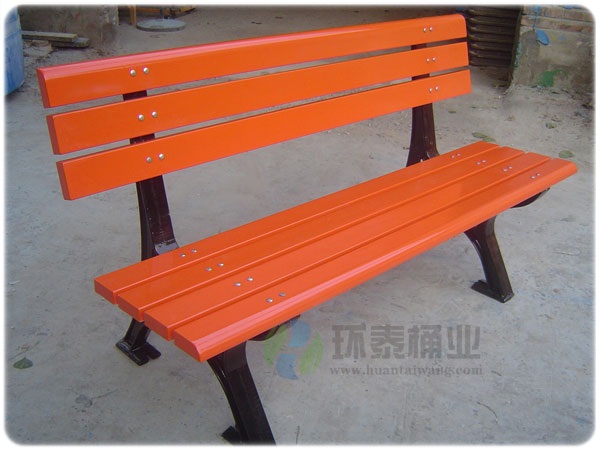 防腐木鑄鐵腳休閑園林椅