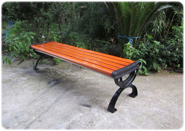 戶(hù)外園林無(wú)靠背鑄鐵腳休閑椅