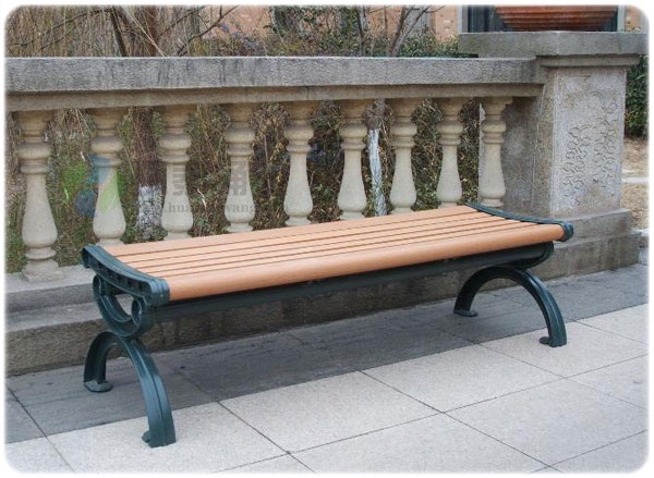 無靠背戶外塑木園林椅子