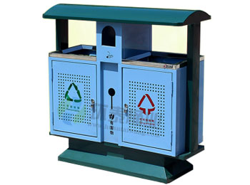 戶外沖孔式分類垃圾桶