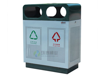 戶外沖孔式鋼制垃圾桶