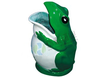 青蛙卡通造型戶外垃圾桶