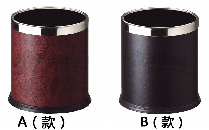 圓形酒紅色雙層客房垃圾桶