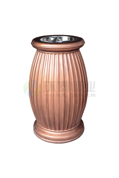 圓形古銅色玻璃鋼果皮箱