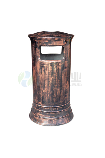 古銅色圓形玻璃鋼垃圾桶