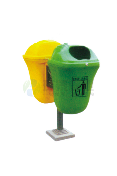 戶外雙色分類玻璃鋼垃圾桶