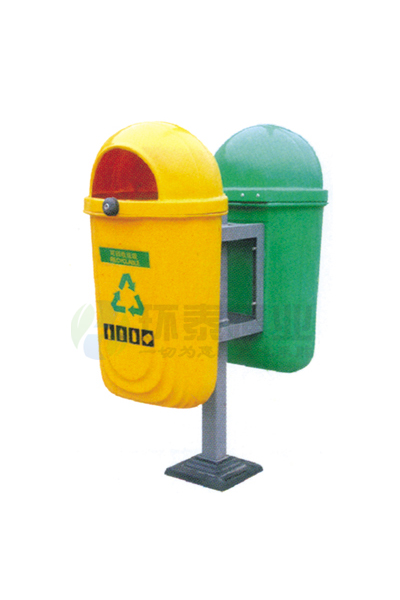 分類雙色玻璃鋼垃圾桶