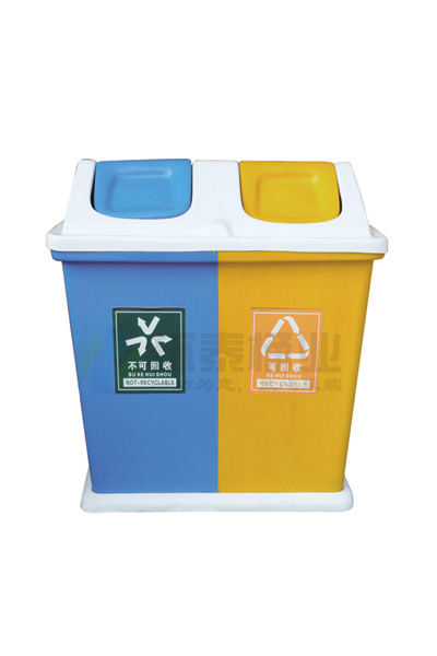 雙色玻璃鋼分類(lèi)垃圾桶