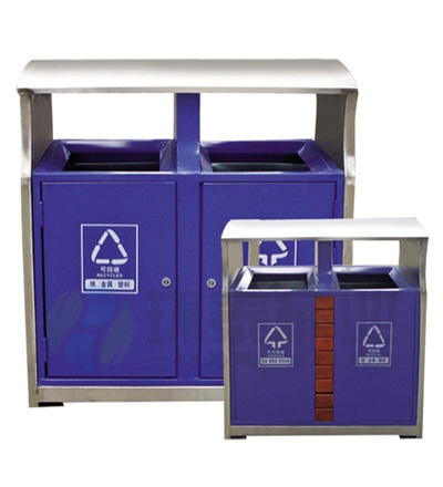 戶外分類鋼制垃圾桶