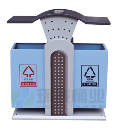 頂投口方形帶蓋煙灰鋼制垃圾桶