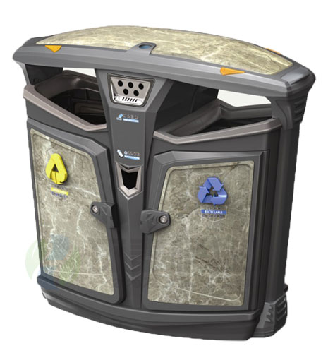 德瀾仕大理石紋垃圾桶